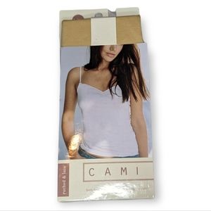 Blue Star Camel/ Tan Ruched & Lace Cami Size L/XL